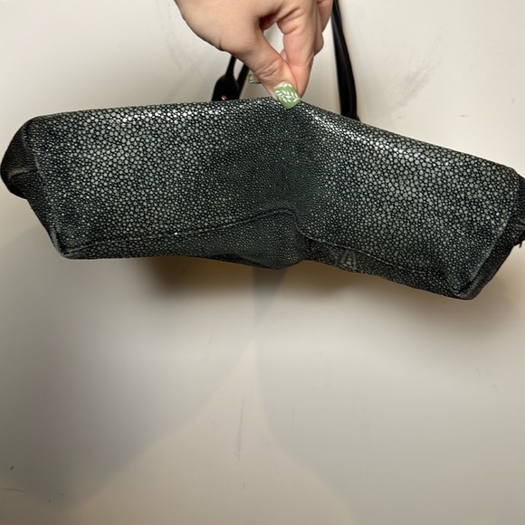 Vin Baker Women's Handbags Terra Italian Leather Speckled Green Shoulder Bag USA - Picture 10 of 16